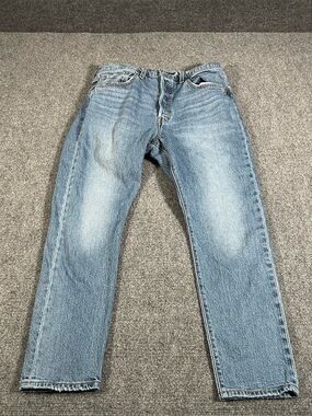 Levis 501 Button Fly Jeans Women’s Size 31x28 Denim Light Wash Western Preppy